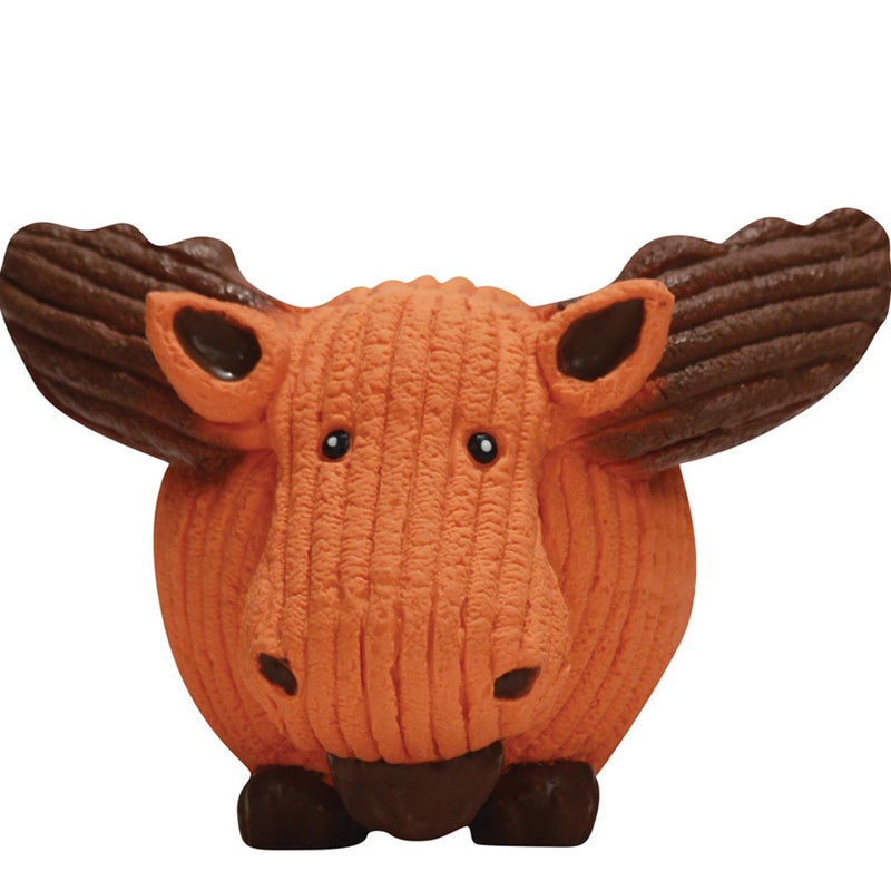 HuggleHounds Ruff-Tex Latex Ball Dog Toy - Dog Toys Rubber, Puppy Toys, Puppy Essentials, Heavy Duty Squeaky Ball for Small, Medium & Large Dogs, All Breeds - Morris Moose, Large - Image 1